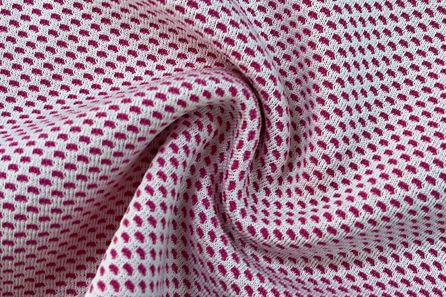 BCX-N0622: Polyester nylon plne studený pocit dvojfarebný jacquardský sieťový plástový tkanina
